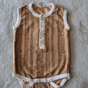 kate quinn sleeveless bodysuit // tan birch trees